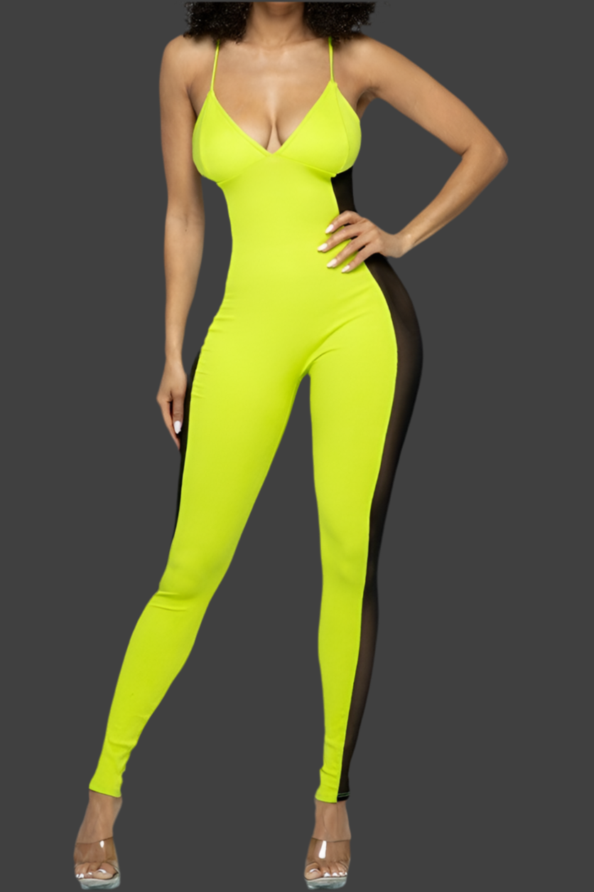 Neon yellow jumpsuit