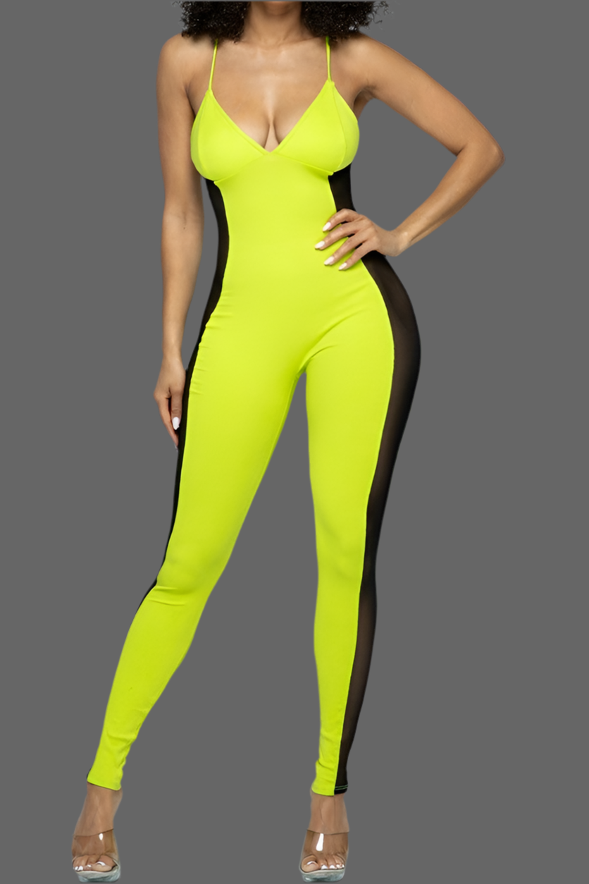 Neon yellow jumpsuit