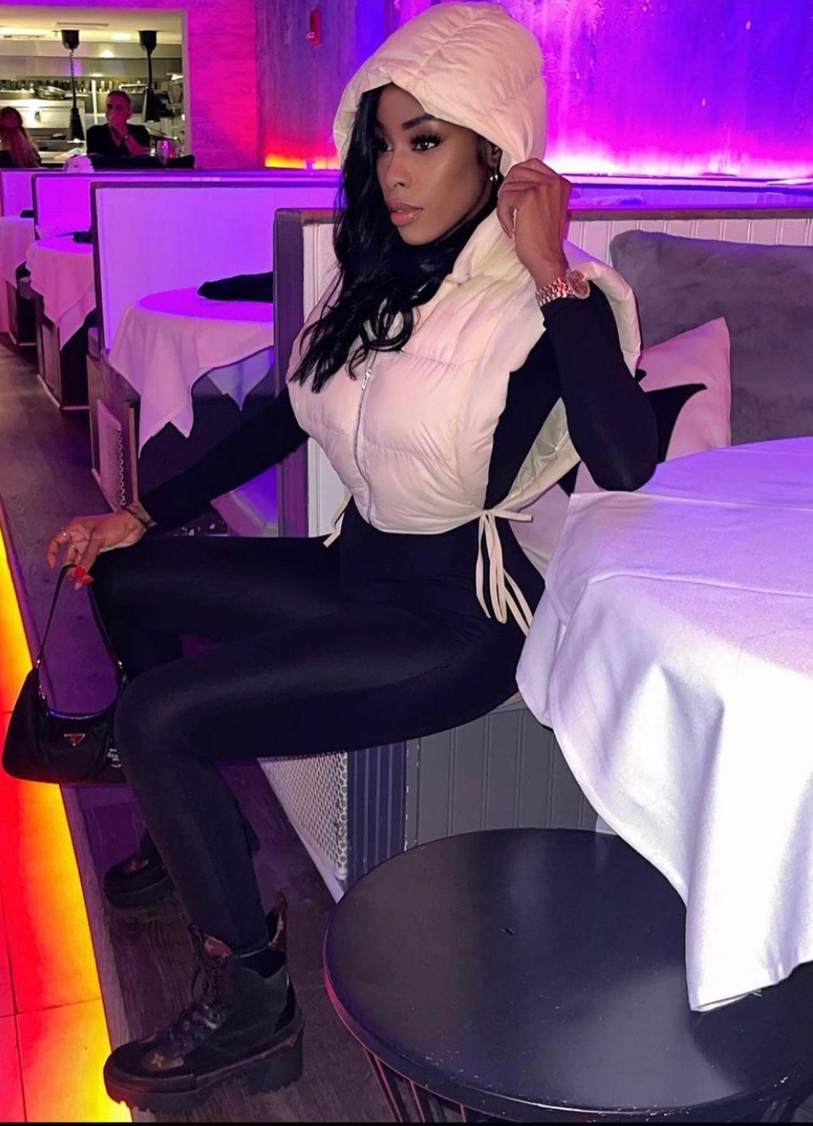Cream Puffer Hoodie