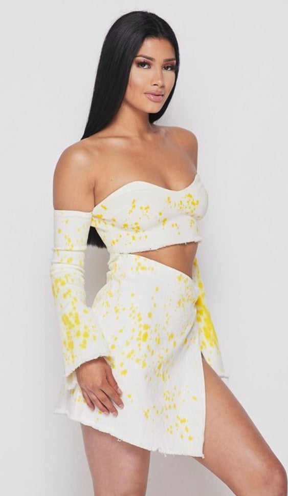 Yellow skirt set