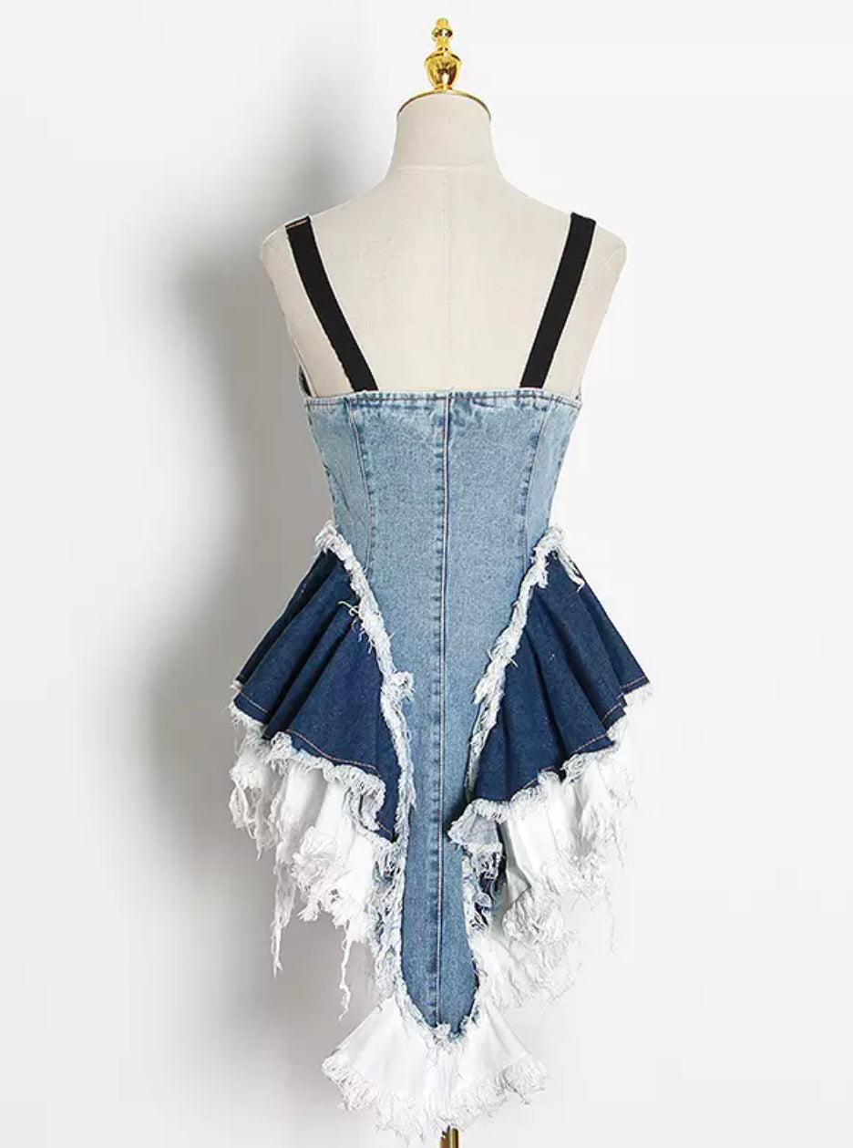 Distressed Jean Dress