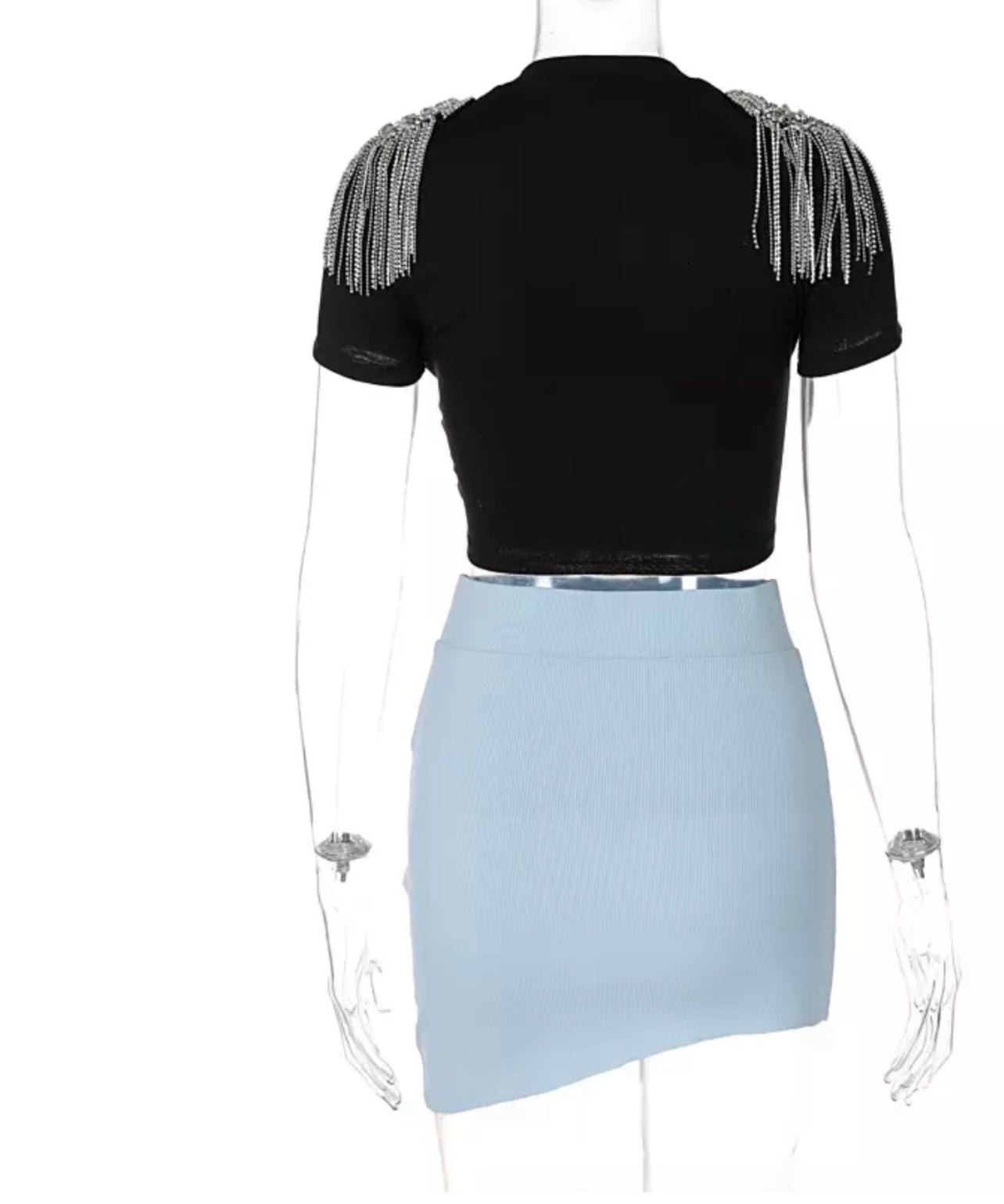 Powder blue skirt (only)