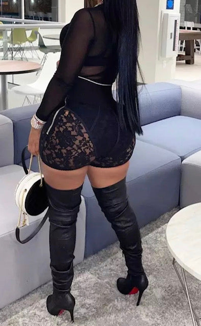 Black Lace Shorts