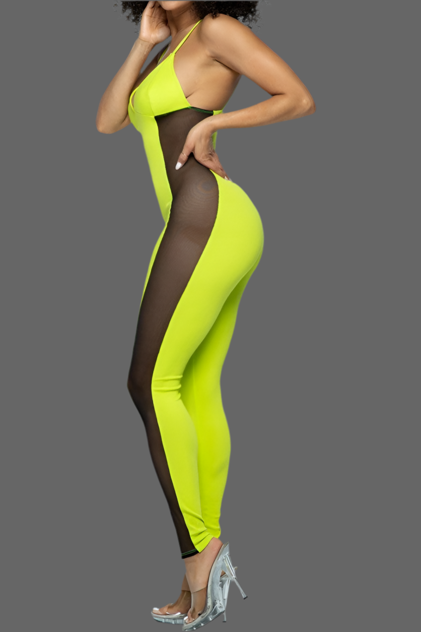 Neon yellow jumpsuit