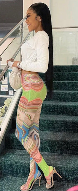 Swirled leggings