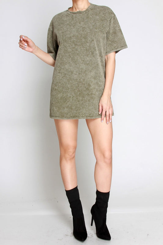 Olive T-shirt Dress