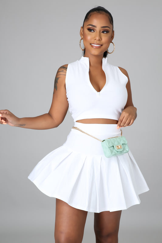 White skirt set