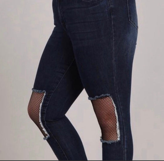 Unique fishnet jeans